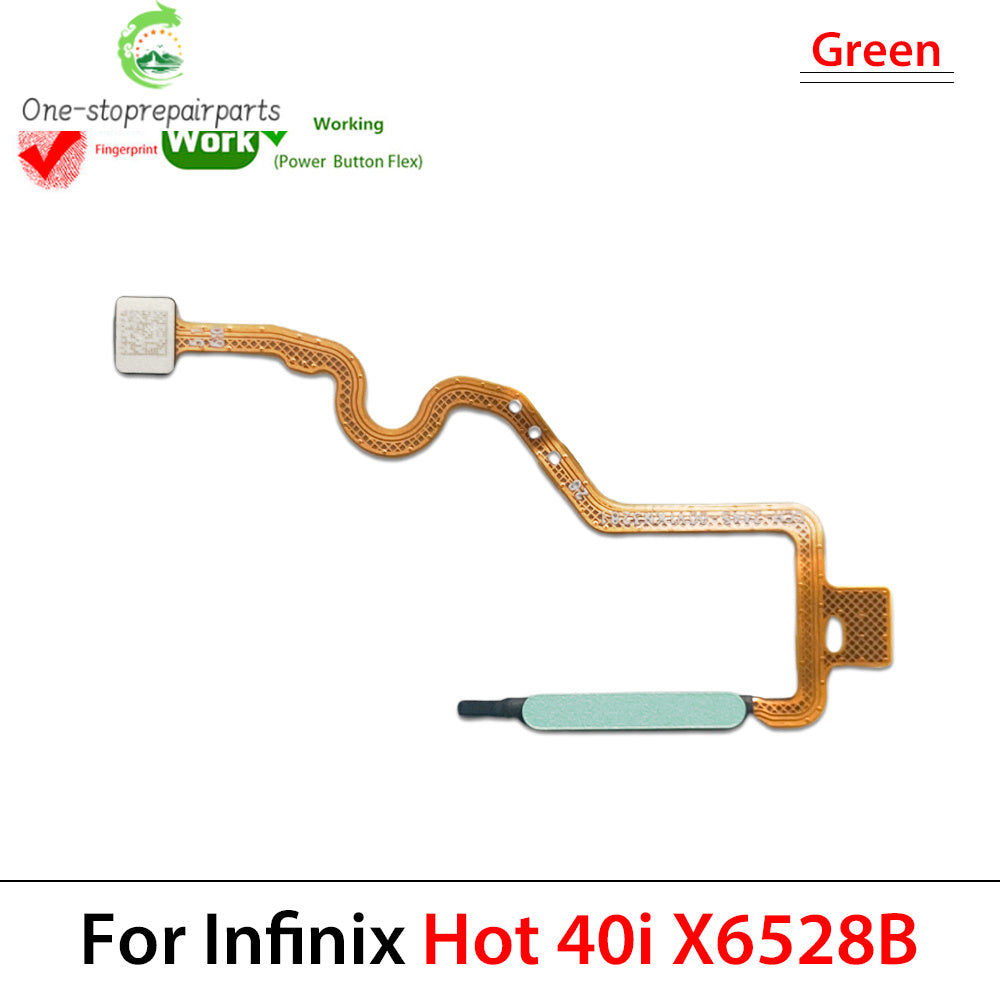 Home Button FingerPrint Touch ID Sensor Flex Cable For infinix Hot 40 40i Pro X6836 X6837 X6528B Replacement Parts  infinix phone repair parts