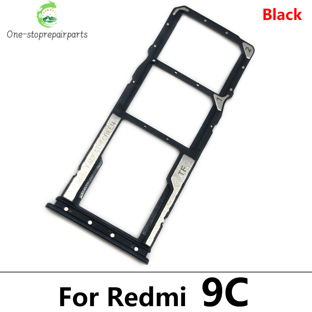 10Pcs/Lot, SIM Card Tray Slot Holder For Xiaomi Redmi 9 9A 9C 9T Replacement Parts Black Blue Green Yellow Orange  Xiaomi  Xiao mi phone repair parts