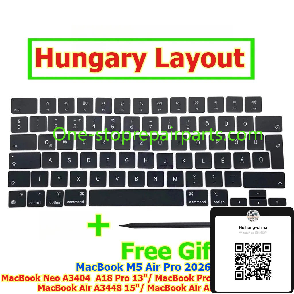 Keycap Key Cap keycaps A3404 A18 Pro 13" MacBook Neo A3434 14"  A3448 15" A3449 13" MacBook Air Pro M5 for Macbook 14" 15 13 keyboard repair