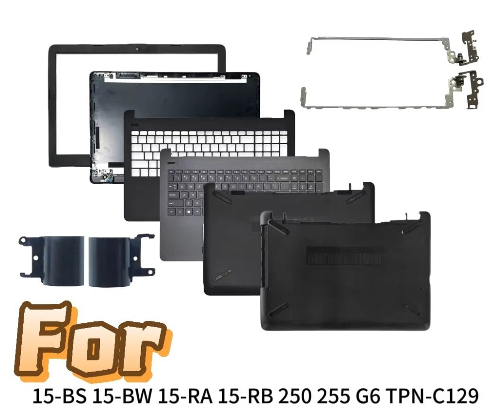 New Cover case For 15-BS 15-BW 15-RA 15-RB 250 255 G6 TPN-C129 15-bw504AX L13909-001 924984-001 924985-001 L13909-001 924907-001 925297-001 925008-001 924923-001 92492 LCD Back Top Cover Front Bezel Hinges Palmrest Bottom Case HP laptop repair parts