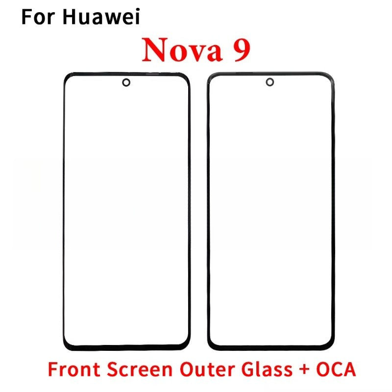 New Front Screen Outer Glass With OCA For Huawei Nova 8 8i 9 Pro Se Y60 Y61 Y71 Y72 Y90 Y91 Y70 Plus Huawei phone repair parts