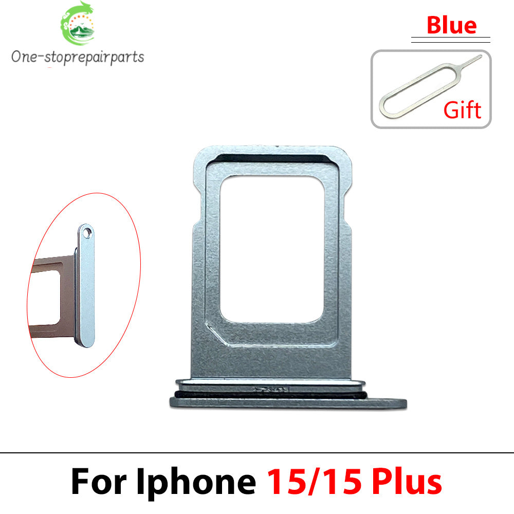 10Pcs, Dual SIM & Single SIM Card Slot SD Card Tray Holder Adapter For iPhone 15 Pro Max Plus iPhone phone repair parts