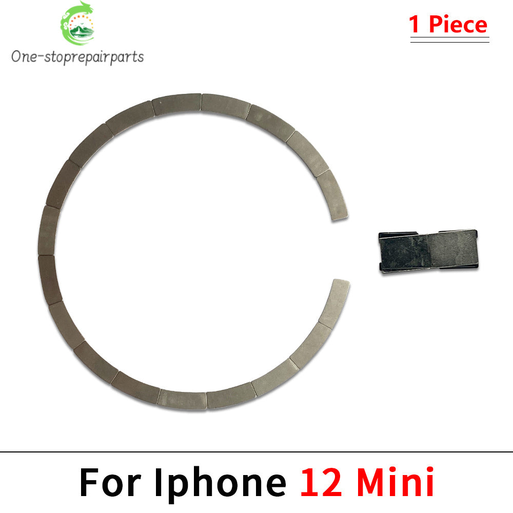 2Pcs, New Magnetic Metal Ring For iPhone 12 13 14 Pro Max Mini Plus Back Housing Glass Wireless Charging Magnet Repair iPhone phone repair parts