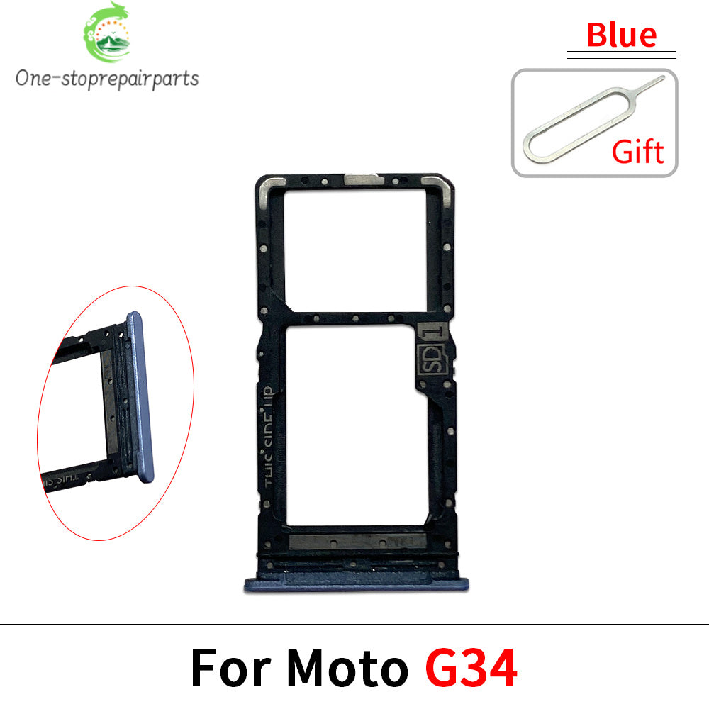 SIM Card Slot SD Card Tray Holder Adapter For Motorola Moto G04 G04s G14 G24 G34 G54 Motorola phone repair parts