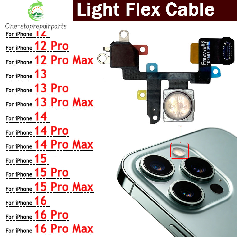 New LED Flash Light Sensor Flex Cable For iPhone 11 12 13 14 15 16 Pro Max Plus Mini Proximity Distance Ambient Repair Parts iPhone phone repair parts