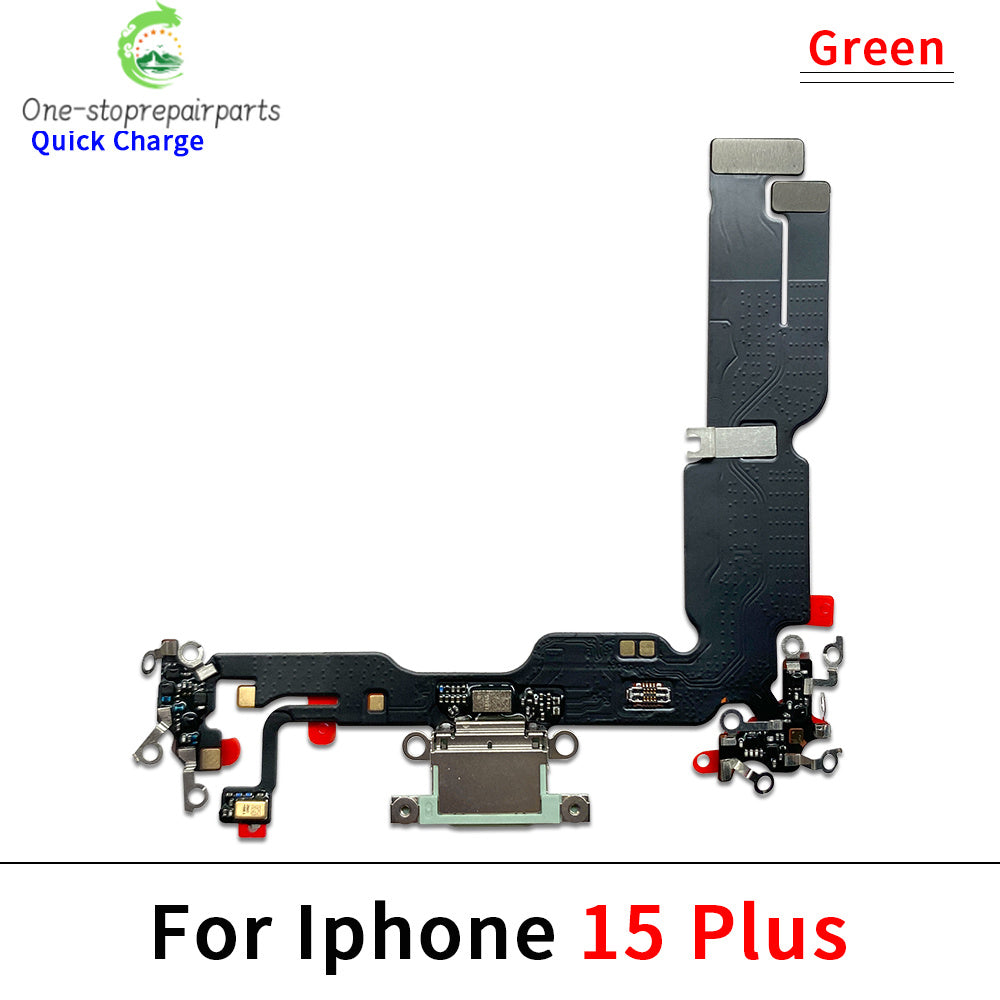 10Pcs, New For iPhone 15 Pro 15Pro Max Plus USB Charging Port Dock Charger Plug Connector Board Flex Cable iPhone phone repair parts