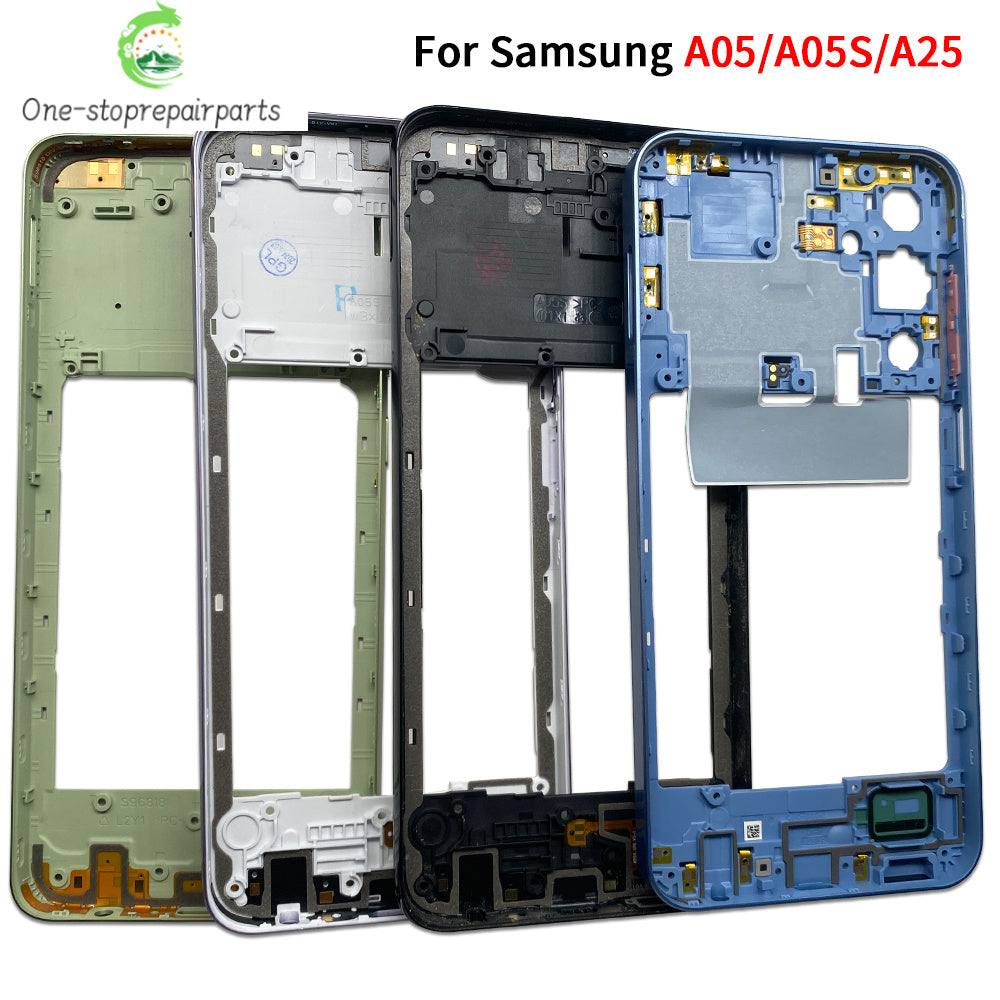 New For Samsung A15 4G A155F / A15 5G A156B / A05 / A05s / A25 5G Housing Middle Frame Bezel Middle Plate Cover Samsung phone repair parts