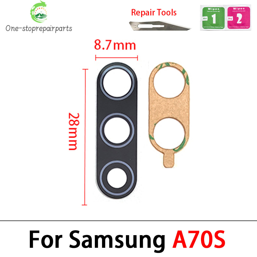 100Pcs/Lot, For Samsung A10 A20 A30 A50 A70 A10s A20s A30S A50S A21s A01 A11 A12 A21 A31 A51 A71 Rear Back Camera Glass Lens Samsung phone repair parts
