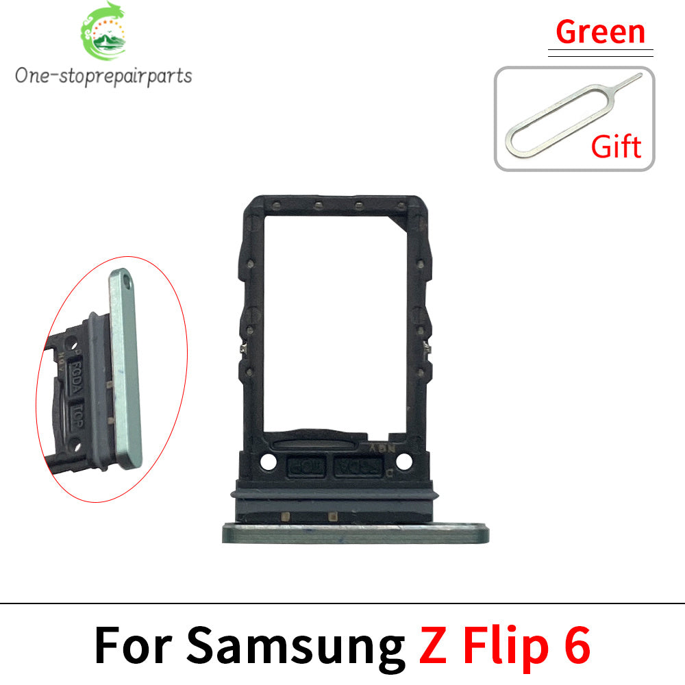 10Pcs/Lot, New For Samsung Z Flip 2 3 4 5 6 5G F711 F721 F731 F741 SIM Card Tray Slot Holder Adapter Accessories Samsung phone repair parts
