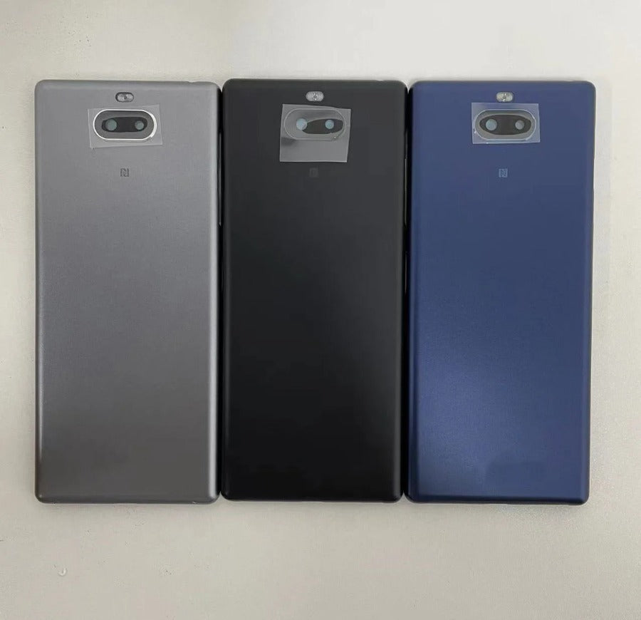 Original 6.0" For Sony Xperia 10 Back Battery Cover Glass Housing Rear Door Case Parts With Camera Lens Replacement Sony phone repair parts