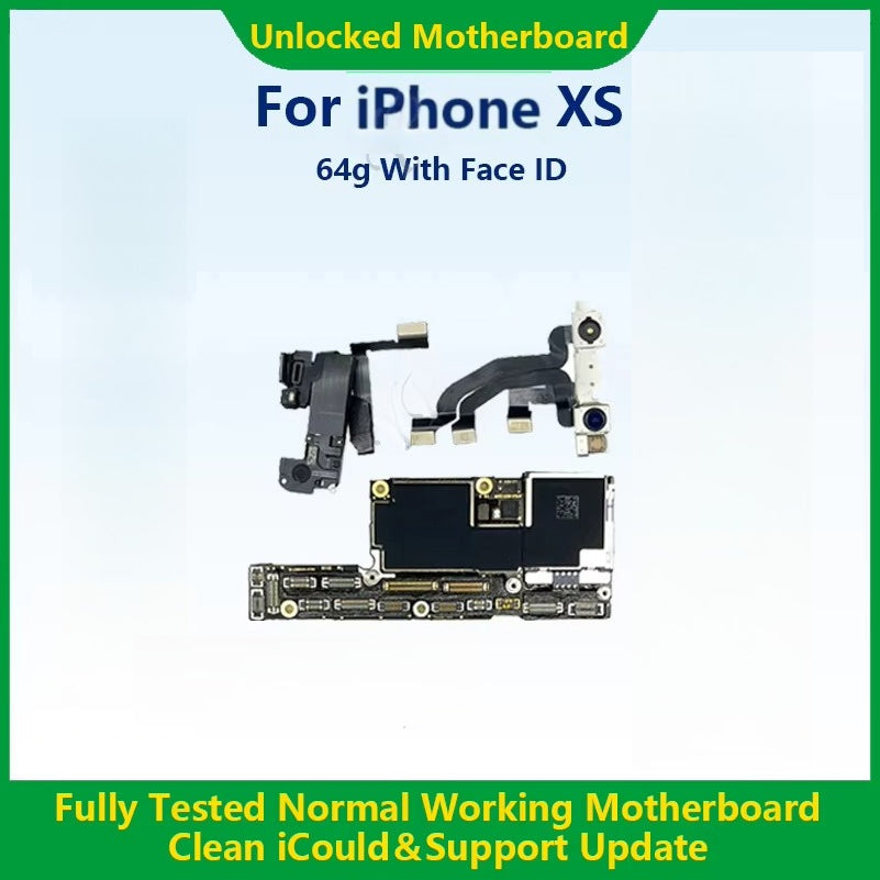 100%Working Mainboard For iPhone X/XR/XS Max With Face ID Fully Tested Cleaned iCloud And Unlocked Motherboard Fast Shipping  iPhone phone repair parts