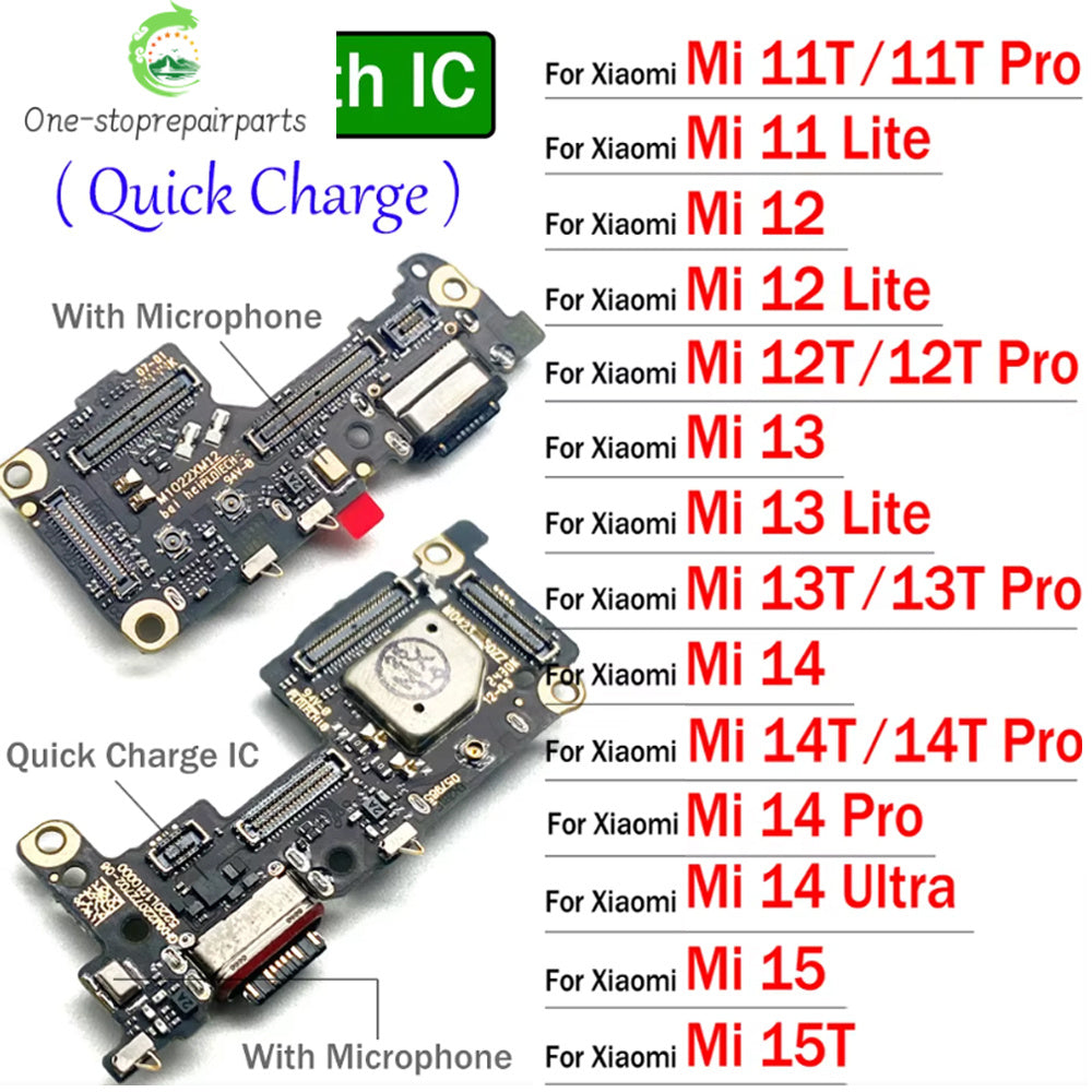 USB Charging Port Dock Charger Plug Connector Board Flex Cable For Xiaomi Mi 11 11T 12 12T 13 13T 14 14T 15 15T Pro Lite Ultra Xiaomi  Xiao mi phone repair parts