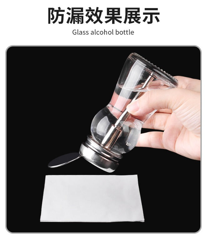 Thickened pressing glass alcohol bottle anti-corrosion washing water mobile phone repair pressing bottle cap automatic Repair tools