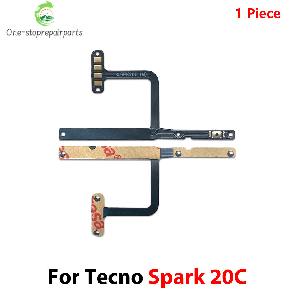 Power on off Volume Key Button Flex Cable For Infinix Tecno Spark 7 8 8C 10 10C 20 20C 30C Pro Go 2020 2022 2023 2024  infinix phone repair parts