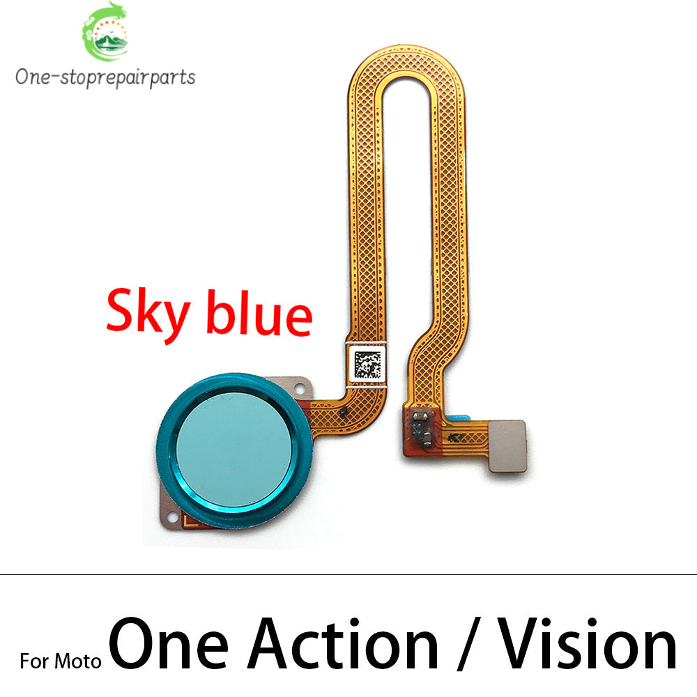 10Pcs, New For Motorola Moto One Vision Action Hyper Macro Fusion Plus Home Button FingerPrint Touch ID Sensor Flex Cable Motorola phone repair parts