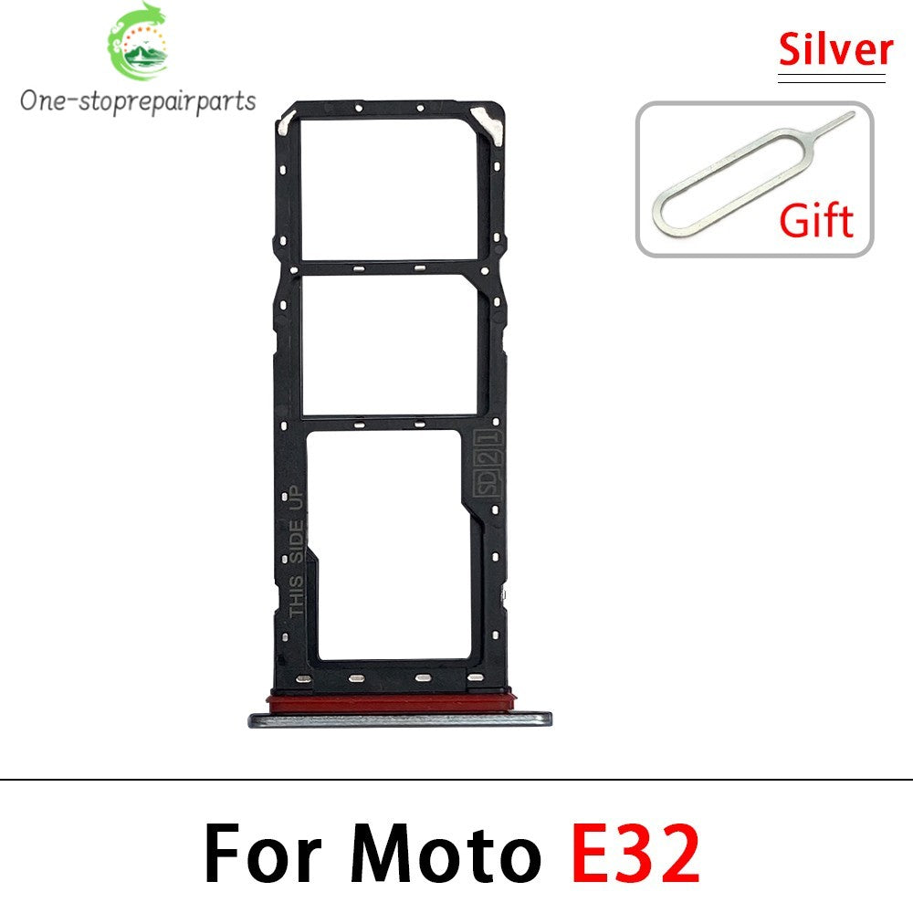 New For Motorola Moto E13 E32 E22 E22i Micro Nano SIM Card Holder Tray Slot Holder Adapter Socket Motorola phone repair parts