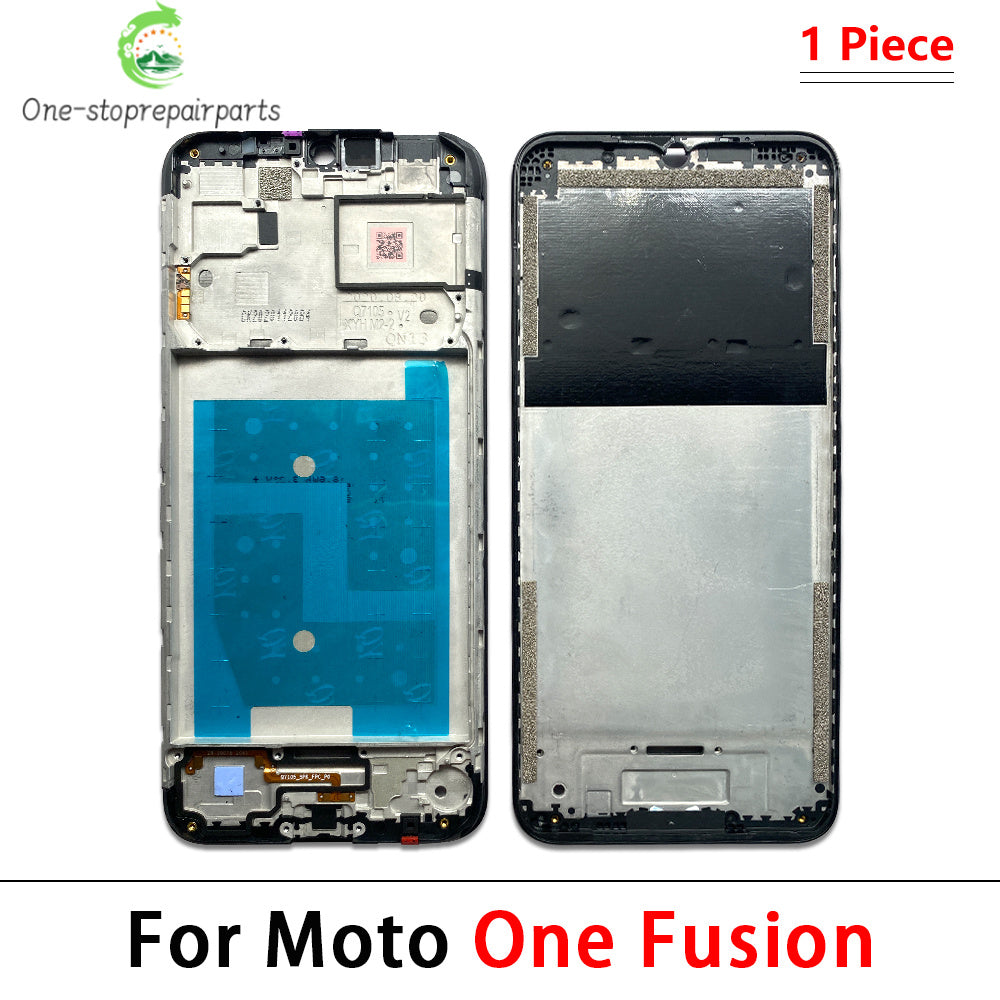 New For Motorola Moto One Action Visoin Fusion Plus Hyper Macro Front Housing LCD Display Bezel Middle Frame Motorola phone repair parts