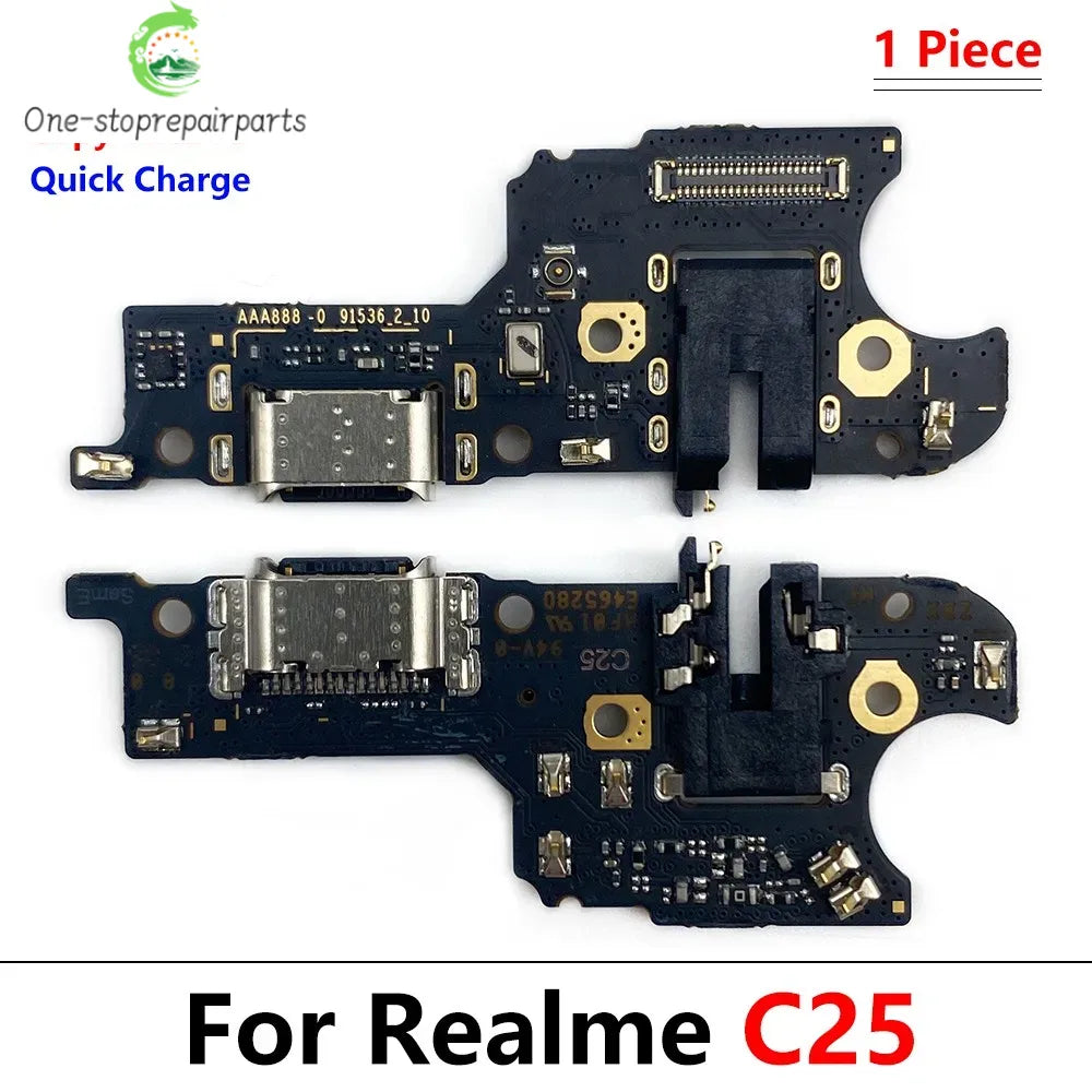 10Pcs, USB Charge Connector Charging Board Port Flex Cable For OPPO Realme C31 C25 C35 C55 C65 C51 C61 C71 C53 C63 C73 C67 4G 5G Realme phone repair parts