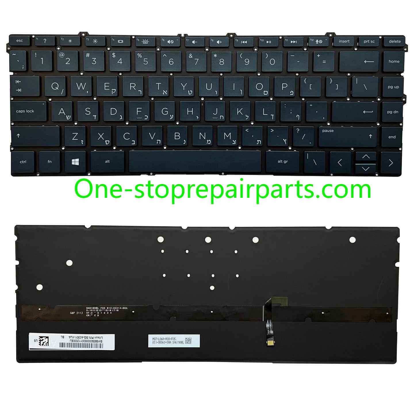 Upper Keyoard  for HP Spectre X360 13-AW TPN-Q225 UK/SP/RU/LA US