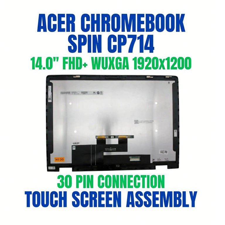 Acer Chromebook Spin CP714-2WN LCD Touch Screen Display Black 6M.K3YN7.001 Acer laptop repair parts