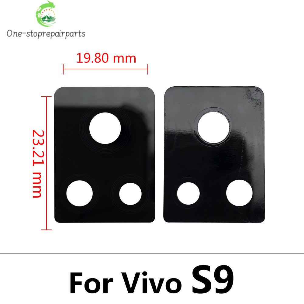 10Pcs/Lot, Back Rear Camera Glass Lens With Adhesive For Vivo IQOO 3 U3 Z1 S7 S9 S9e V17 X21 X50 Y9S Y20 Y31 Y51 Y51S Y73S Y93S Vivo phone repair parts