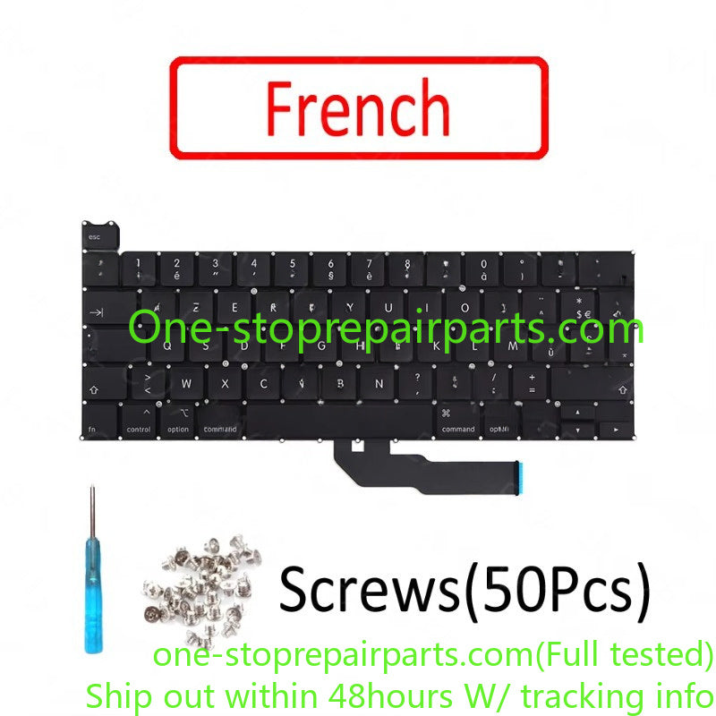 A2251 Keyboard UK US English FR French Russian Spanish German Italian Danish for MacBook Pro Retina 13" A2251 EMC 3348