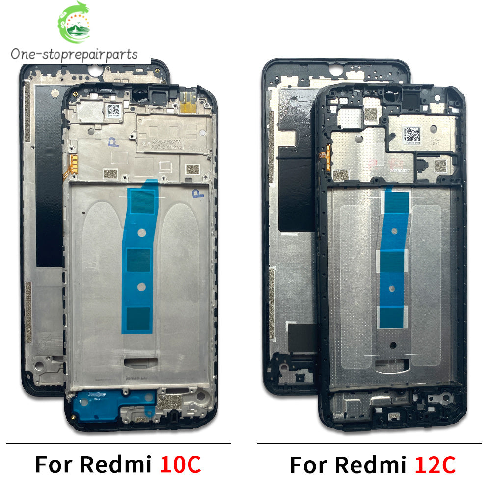 10Pcs Middle Frame Housing For Xiaomi Redmi 7A 8 8A 9 9A 9C 9T 10 10A 10C 12 12C 4G 5G Middle Frame Bezel Plate Cover Rear Bezel  Xiaomi  Xiao mi phone repair parts