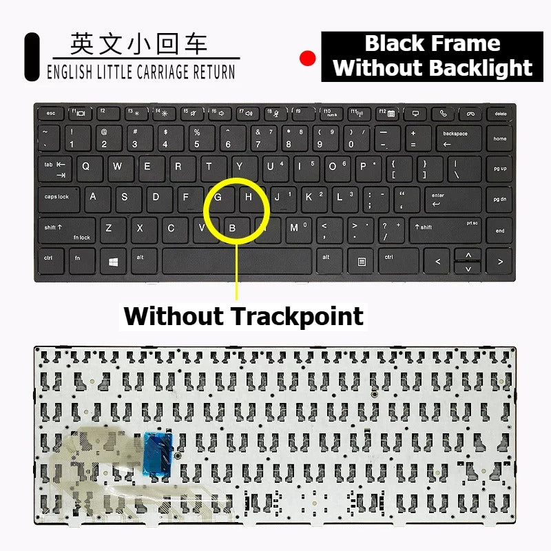 Keyboard for HP Elitebook 730 735 830 835 845 840 X360 730/830 745 846 G3 G4 G5 G6 silver black frame backlight trackpoint