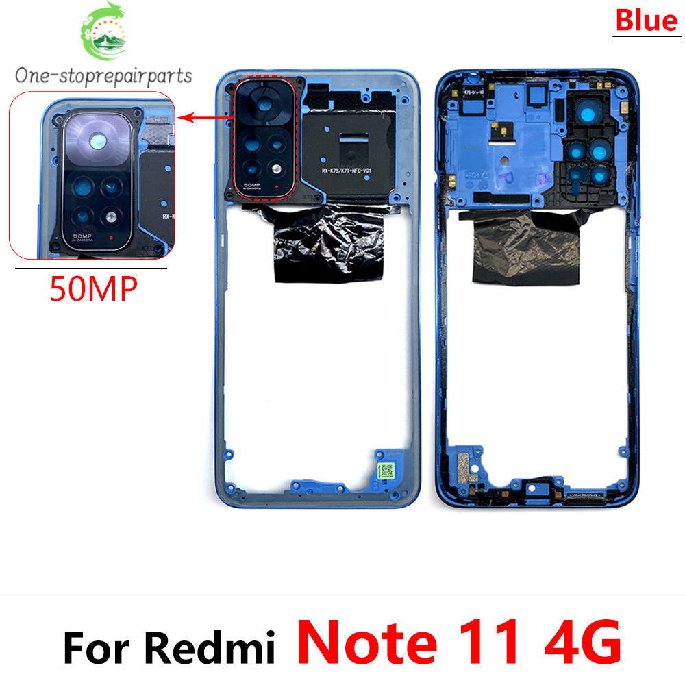 10Pcs, New For Xiaomi Redmi Note 11 4G / Note 11s / Note 11 Pro 5G Housing Middle Frame Bezel Middle Plate Cover  Xiaomi  Xiao mi phone repair parts
