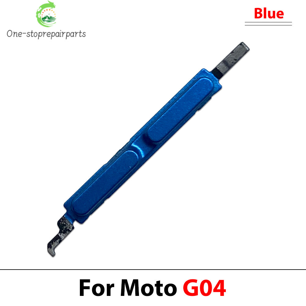 10Pcs, Side Key Power and Volume Button Key For Motorola Moto G04 G14 G24 G34 G54 G84 Replacement Parts Motorola phone repair parts