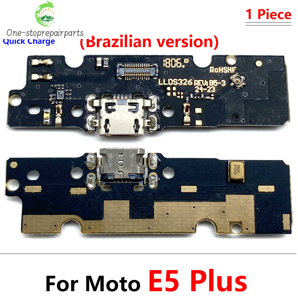10Pcs, USB Charging Board Connector Port Dock Flex Cable For Moto E20 E30 E22 E13 E14 E32 E5 E6 E6s E6i E7i E7 Plus Power Play Motorola phone repair parts