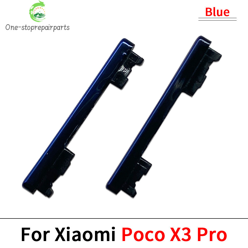 10Pcs, Side Power Button + Volume Side Button For Xiaomi Mi Poco X3 Pro GT M3  Xiaomi  Xiao mi phone repair parts