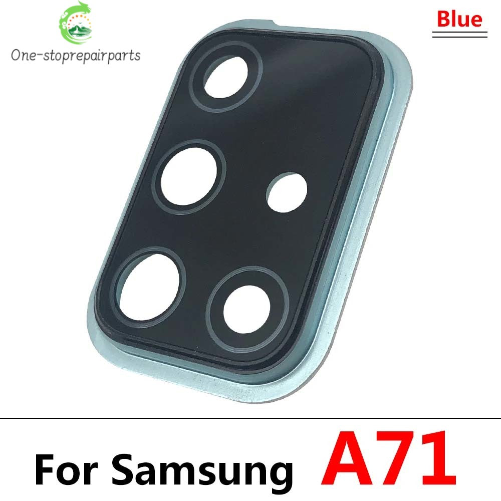 New For Samsung A71 A715 A715F Housing Back Rear Camera Glass Lens With Cover Frame Holder Samsung phone repair parts