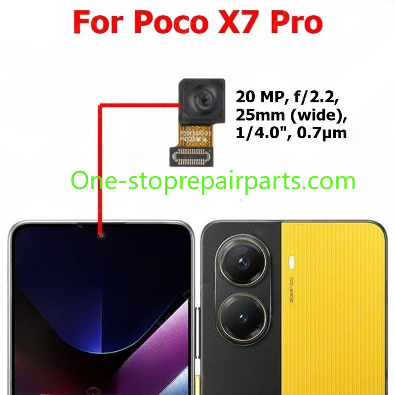 Camera For Xiaomi Poco X7 Pro X7Pro Rear Backside Front Facing Frontal Selfie Back Camera Module Xiaomi phone repair parts