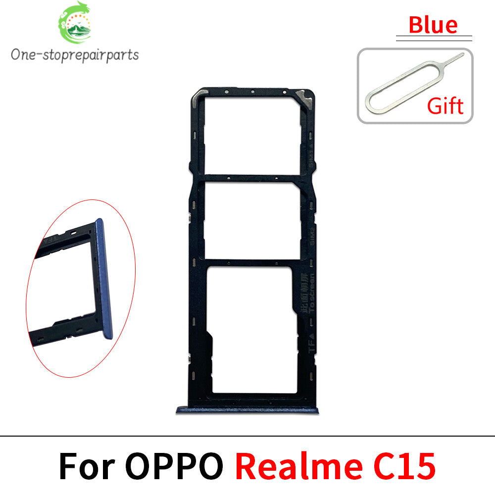 New For OPPO Realme C15 C31 C33 C25 C17 C12 SIM Card Slot SD Card Tray Holder Adapter Realme phone repair parts
