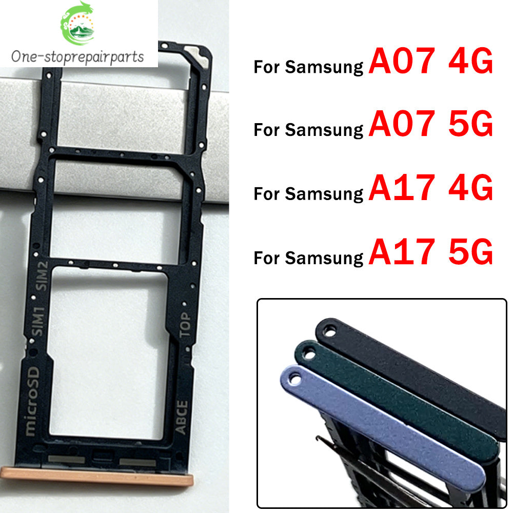New For Samsung A07 A17 4G 5G Dual SIM Card Tray Slot Holder Adapter Accessories Samsung phone repair parts