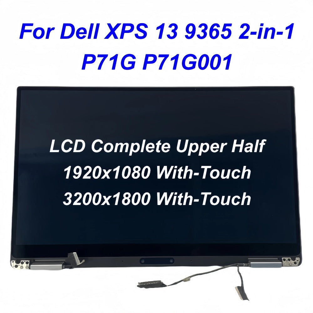 13.3 Inch For Dell XPS 13 9365 2-in-1 P71G P71G001 LCD Touch Screen Display Full Assembly FHD QHD+ NPF60 7W2X9 Dell laptop repair parts