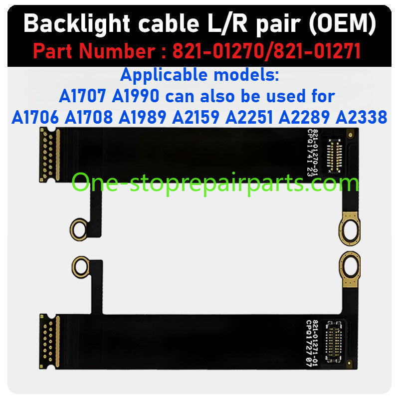 MacBook lcd display backlight flex cable For A1706 1707 A1708 1990 1989 2251 2141 2159 2337 A2338 A2485 A2780 A2991 A2442 A2779 A2918 A2992 821-00602 821-01270 821-01317 821-01228 821-02251 821-03777 821-03044 camera ribbon cable Macbook repair parts