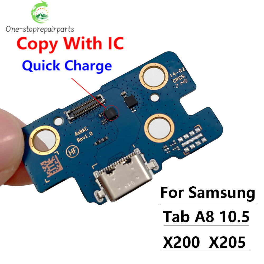 New For Samsung Tab A8 10.5 2021 X200 X205 Dock Connector Micro USB Charger Charging Port Microphone Main LCD Board Flex Cable Samsung phone repair parts