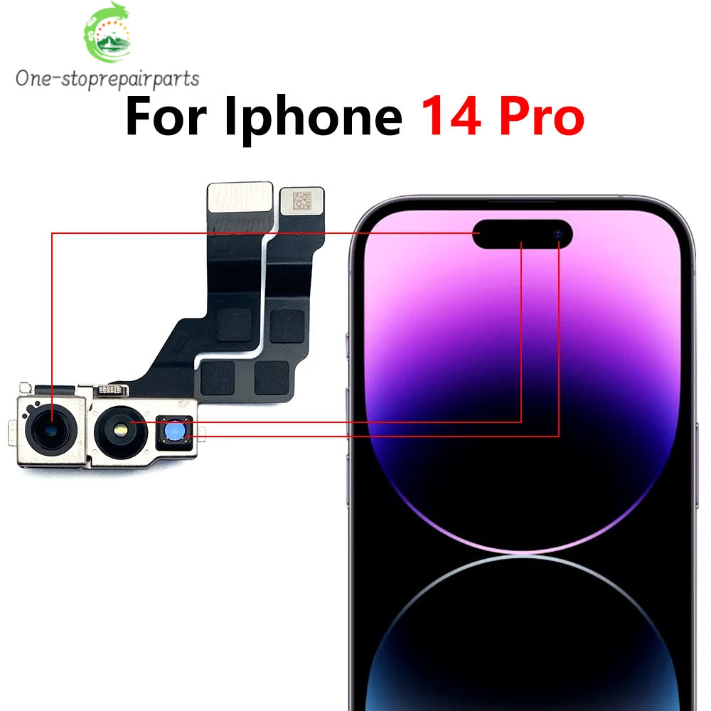 New Front Camera For iPhone 11 12 13 14 15 Pro 11Pro 12Pro 13Pro Max Mini Plus Flex Cable Facing Replacement Parts iPhone phone repair parts