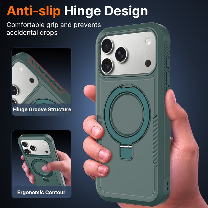 New magnetic bracket mobile phone case for iPhone iphone18promax mobile phone case 16/17 anti-drop advanced 15 bracket 14Pro mech hard case Phone accessories