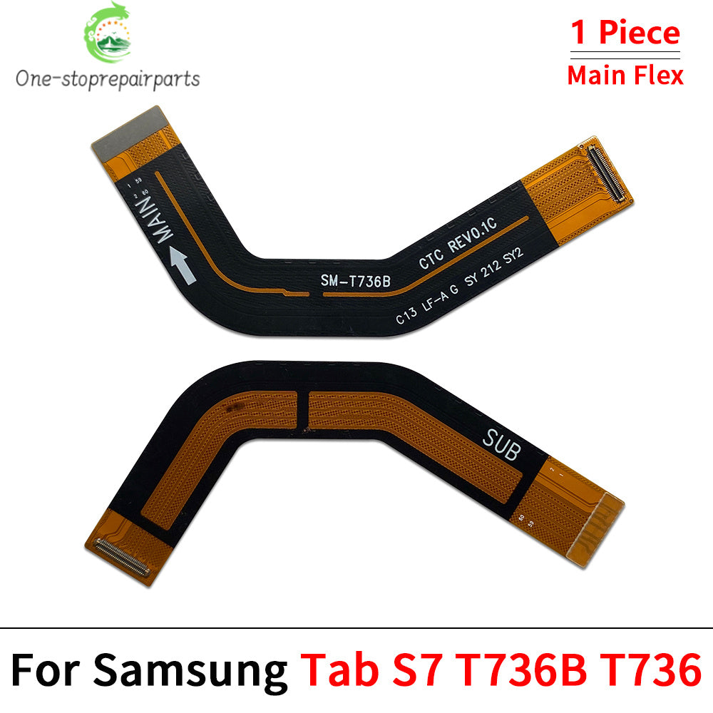 10Pcs, Main Board LCD Display Flex Cable For Samsung Tab A7 10.4 2020 T500 T505 A8 10.5 2021 X200 X205 S7 T736 T736B T870 T875 Samsung phone repair parts