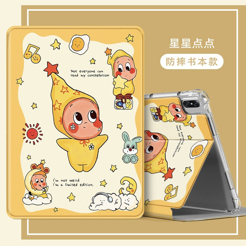 Huawei matepad11 protective case 2023 new 11.5/air tablet case pro12.2 inch computer se10.4 anti-drop 10.8 for glory x10 transparent 9 yellow star 115s Tablet Accessories