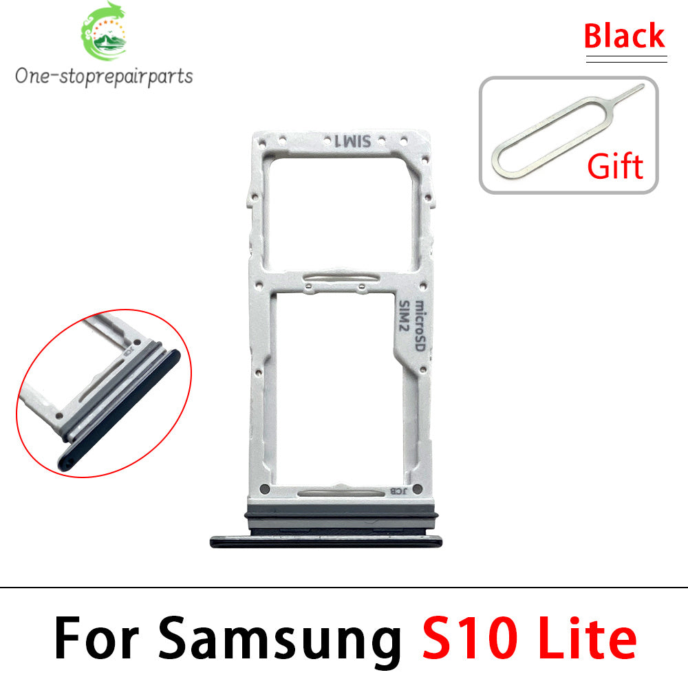 New SiM Tray For Samsung S10 Lite SIM Card Slot SD Card Tray Holder Adapter Samsung phone repair parts
