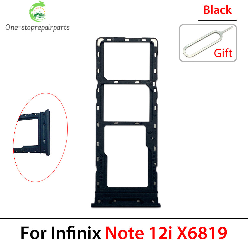 New For infinix Note 7 8 8i 11 12 12i 30 40 Pro Lite VIP 4G 5G SIM Card Tray Slot Holder Adapter Accessories  infinix phone repair parts