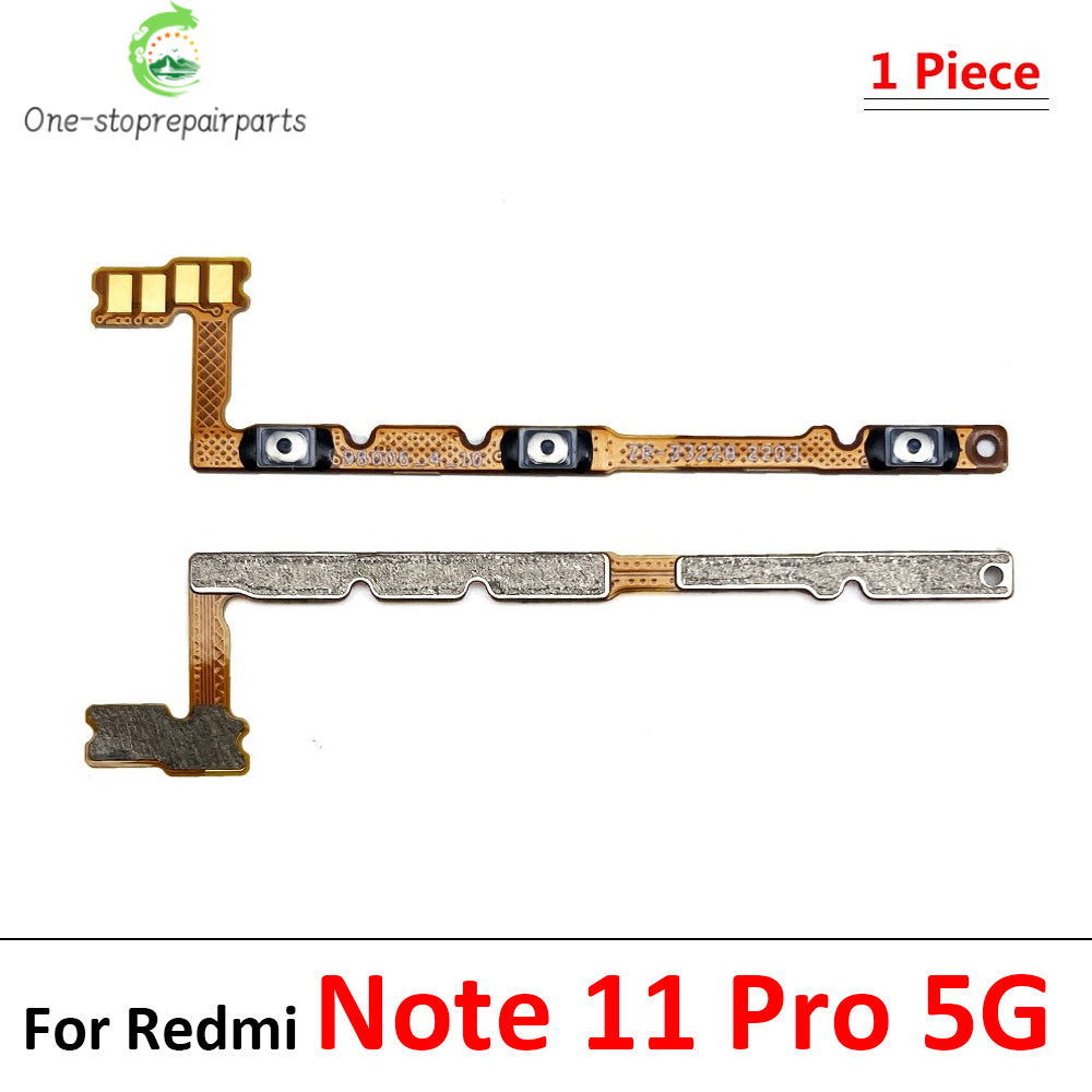 Power On Off Volume Side Button Key Flex Cable For Xiaomi Redmi Note 10 10s 11 11s 11T 11E 12 12s 13 Pro Plus 4G 5G　  Xiaomi  Xiao mi phone repair parts
