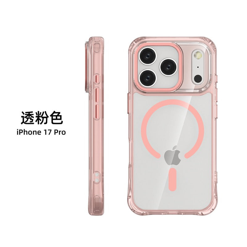 Applicable iPhone 17promax magnetic mobile phone case all-inclusive anti-drop iphone17 transparent mobile phone protective case 17air new case advanced sense magsafe magnetic case super anti-drop Phone accessories