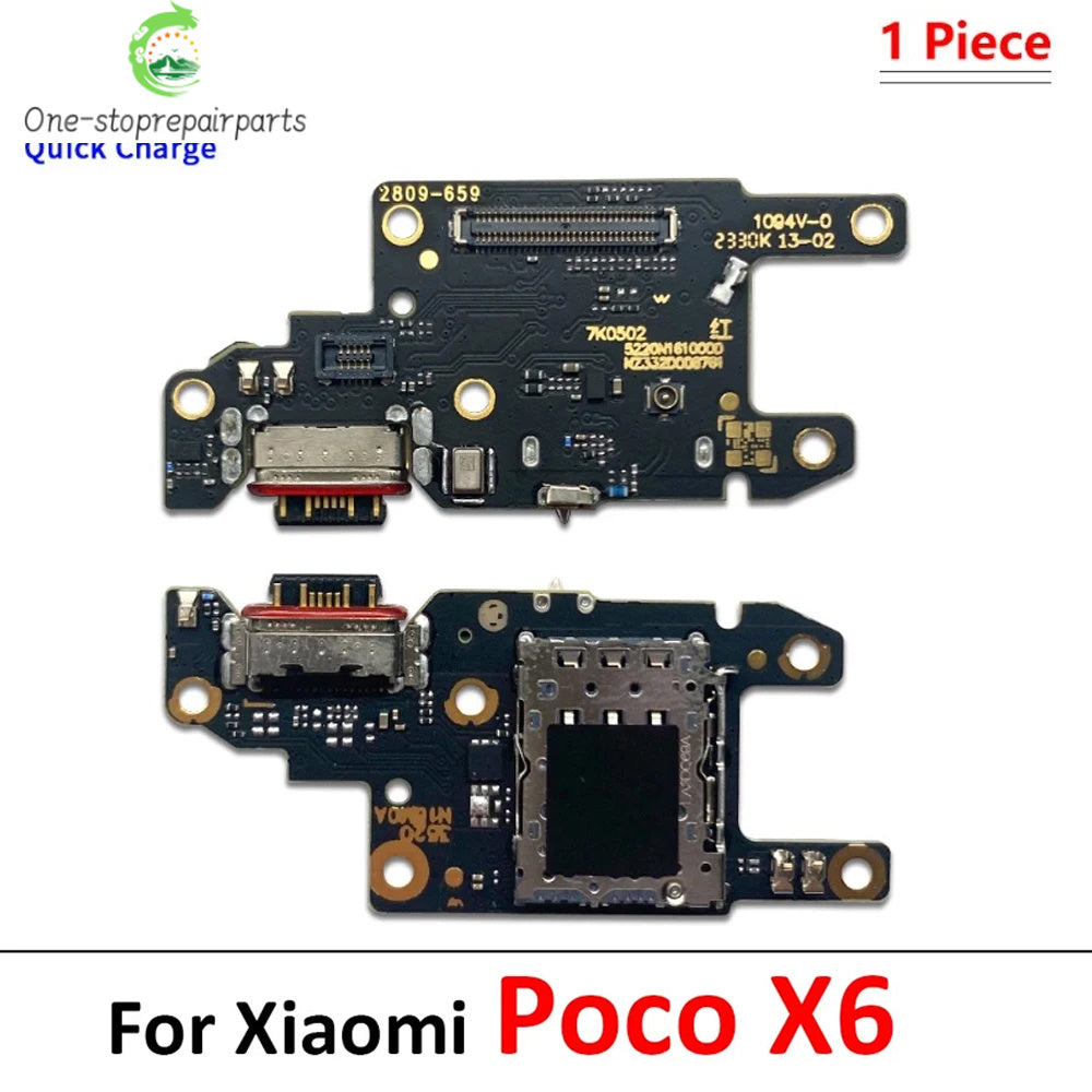New Dock Connector USB Charger Charging Board Port Flex Cable For Xiaomi Poco F4 F5 F6 X3 X4 X5 X6 M3 M4 M5 Pro 4G 5G GT  Xiaomi  Xiao mi phone repair parts
