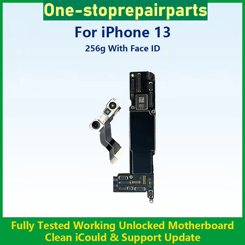 Fully Tested Working Well Motherboard For iPhone 13 Pro Max With/Without Face ID Cleaned iCloud And Support Update Logic Board iPhone phone repair parts
