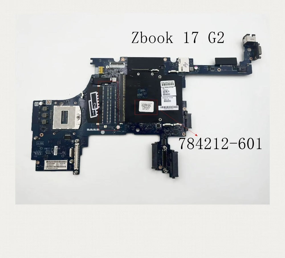 For HP Zbook 17 G2 Notebook Motherboard LA-B391P DDR3L QM87 784213-601 784212-601 100% Test Works Properly HP laptop repair parts